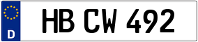 Trailer License Plate